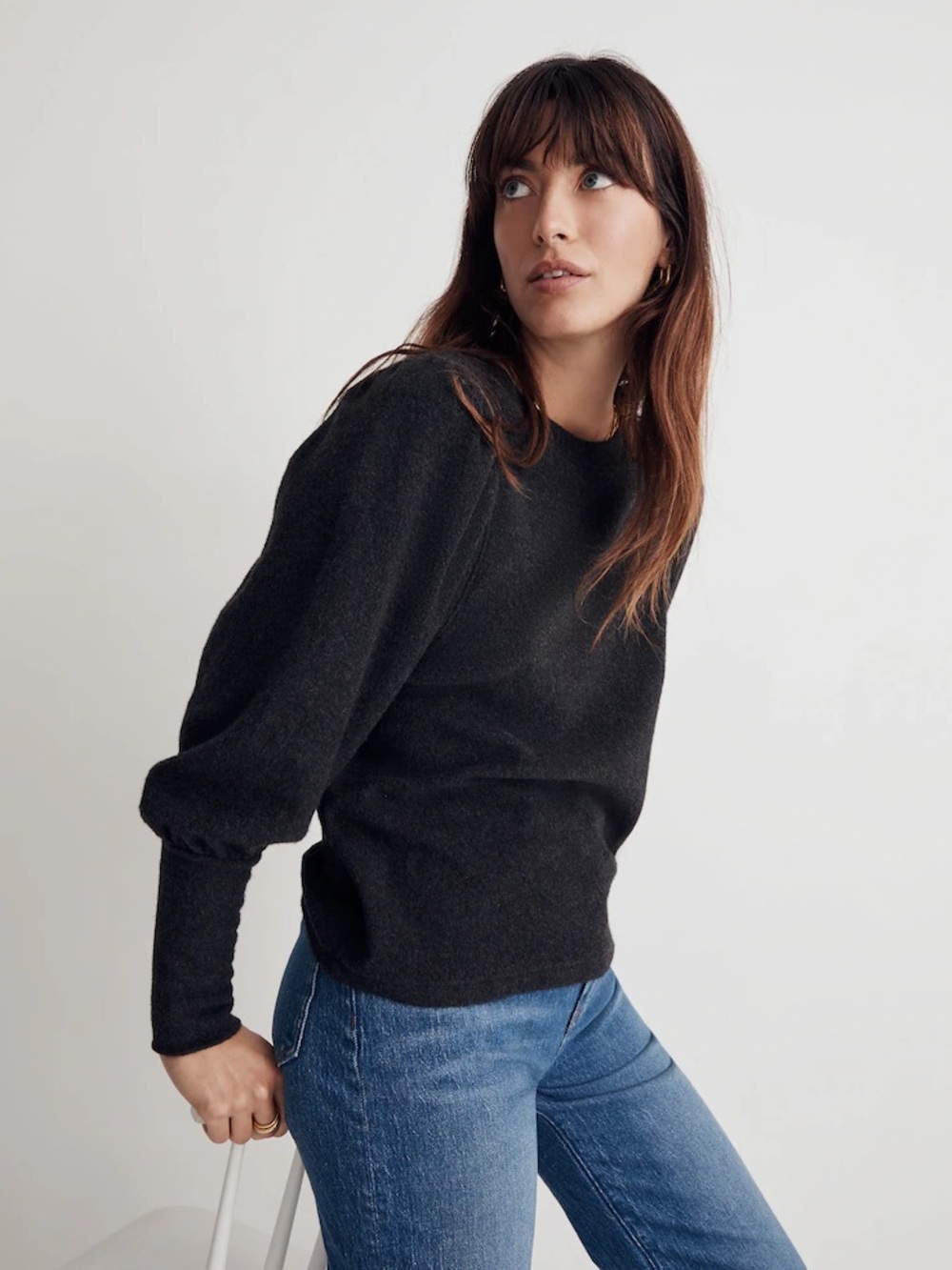 Madewell Brushed Puff Sleeve Top